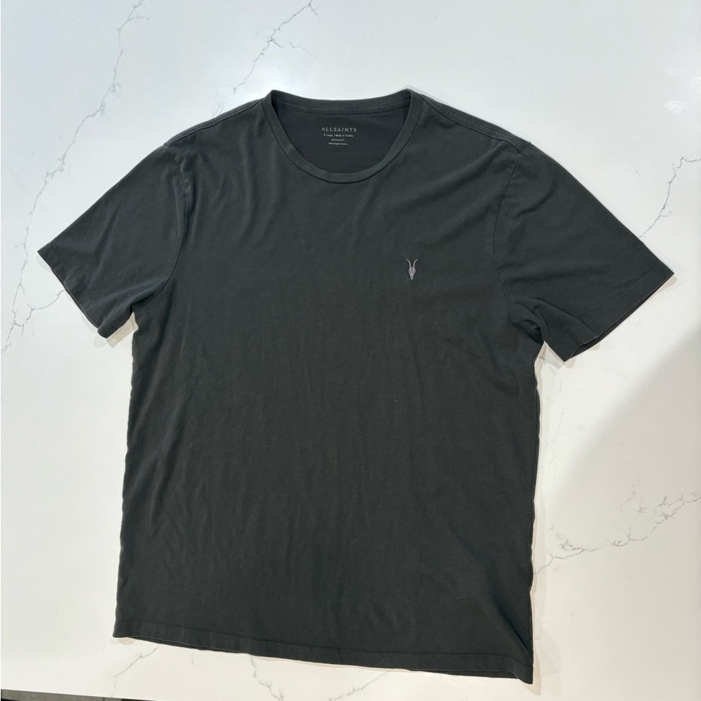 All Saints Charcoal Gray Short Sleeve Tee